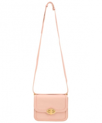 Round Metal Buckle Square Shaped Crossbody Bag SP6808 PINK